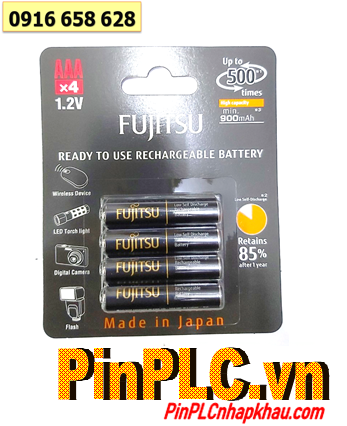 Fujitsu HR-4UTHCEX(4B); Pin sạc 1.2v AAA900mAh Fujitsu HR-4UTHCEX(4B) _Made in Japan _Vỉ 4viên